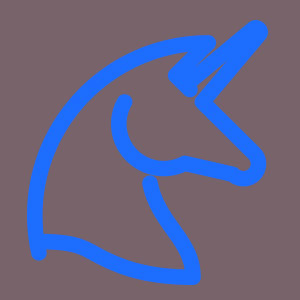 Unicorno blu