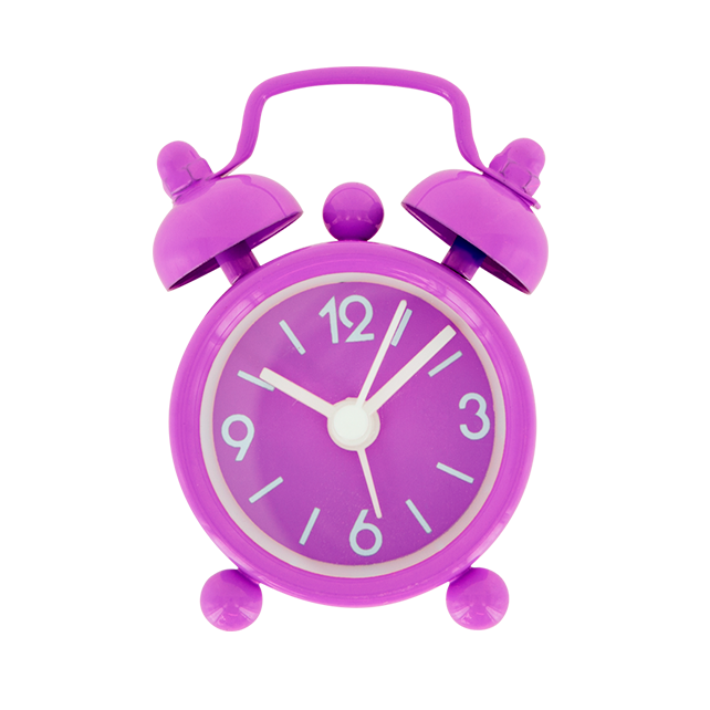 Mini Alarm Clock Tiandi Black, Purple Alarm Clock