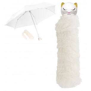 Compact umbrella - Chapka White Cat