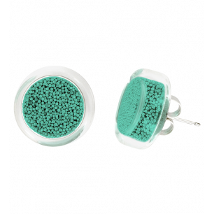 Stud earrings - Cachou Billes Turquoise