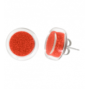 Stud earrings - Cachou Billes Red
