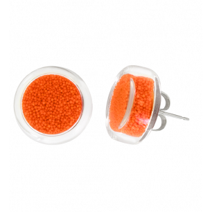 Stud earrings - Cachou Billes Orange