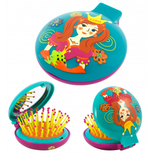 2 in 1 hairbrush and mirror - Lady Retro Kids Princesse