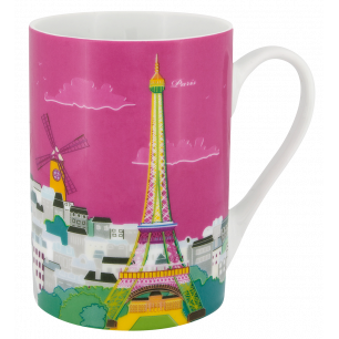 Tazza mug 24 cl - Beau Mug Paris rose