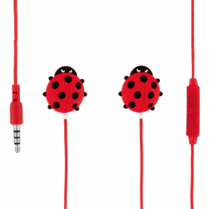 Earphones with integrated microphone - Swing Ladybird