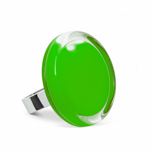 Glass ring - Cachou Medium Milk Dark green