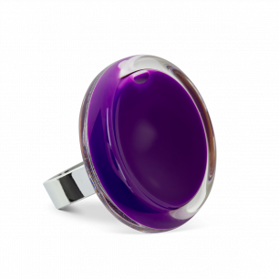 Glass ring - Cachou Medium Milk Dark purple