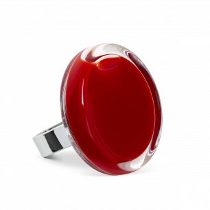 Glass ring - Cachou Medium Milk Dark red
