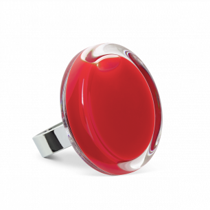 Glass ring - Cachou Medium Milk Light red