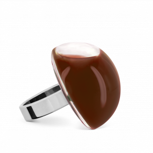 Glass ring - Dome Medium Milk Chocolate
