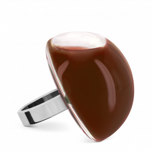 Glass ring - Dome Giga Milk Chocolate