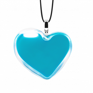 Necklace - Coeur Medium Milk Turquoise