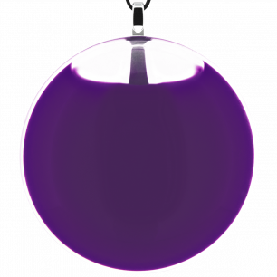 Necklace - Galet Giga Milk Dark purple