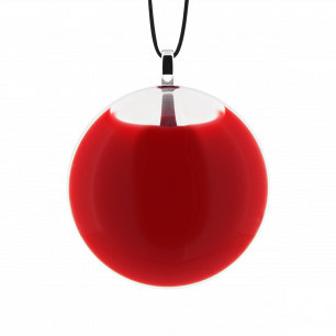 Necklace - Galet Mini Milk Light red
