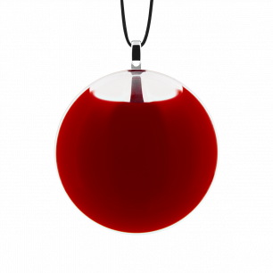 Necklace - Galet Mini Milk Dark red