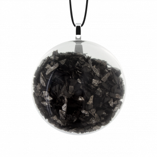 Necklace - Galet Mini Paillettes Black