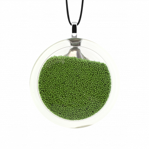 Necklace - Cachou Medium Billes Green