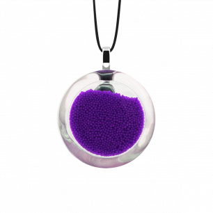 Necklace - Cachou Mini Billes Purple