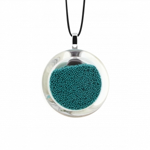 Necklace - Cachou Mini Billes Turquoise