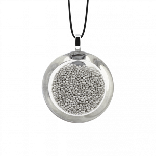 Necklace - Cachou Mini Billes Silver