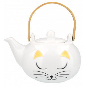 Asiatische Teekanne - Matinal Tea White Cat