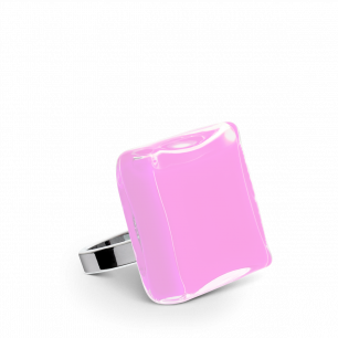 Glass ring - Carré Mini Milk Bubble Gum