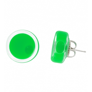 Stud earrings - Cachou Milk Dark green