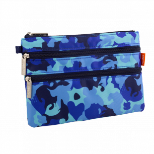 3 zip pouch - Zip It Camouflage Blue 