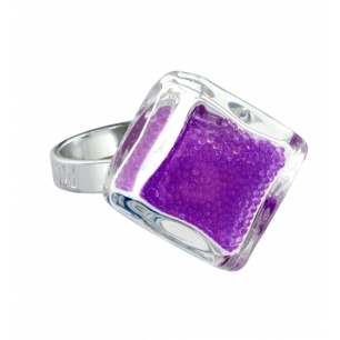Glasring - Losange Nano Billes Violett