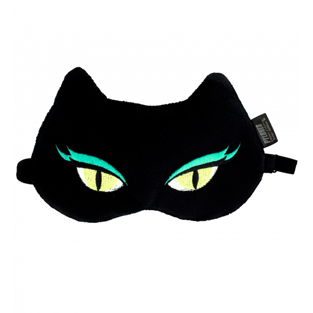 masque yeux halloween Transparent black cat eye mask avec oreilles sur bandeau 