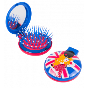2 in 1 hairbrush and mirror - Lady Retro Anglaise