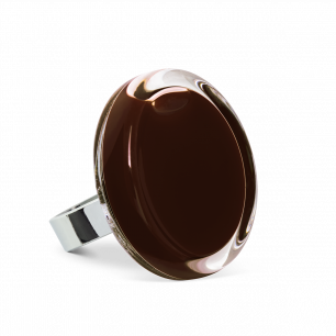 Anello in vetro - Cachou Medium Milk Cioccolato