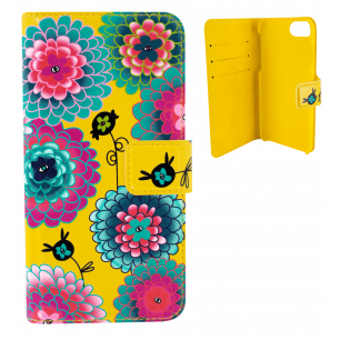 Flap cover/wallet case for iPhone 6, 6S, 7, 8 - Iwallet Dahlia