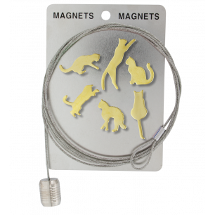 Câble porte photos et magnets - Magnetic Cable Chat Gold