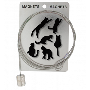 Fotoseil mit Magneten - Magnetic Cable Schwarze Katze