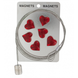 Photo holder cable and magnets - Magnetic Cable Heart