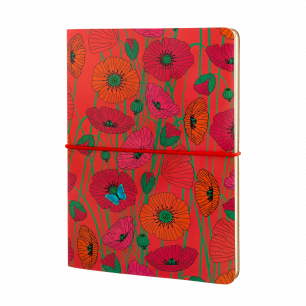 A5 double notebook - Smart note Coquelicots