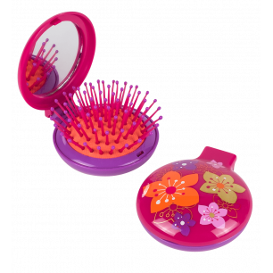 2 in 1 hairbrush and mirror - Lady Retro Japanese