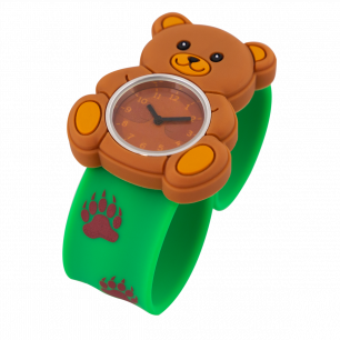 Slap watch - Funny Time Brown bear