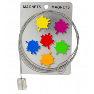 Photo holder cable and magnets - Magnetic Cable Paint