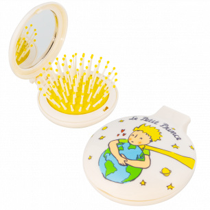 2 in 1 hairbrush and mirror - Lady Retro Kids Le Petit Prince Yellow