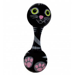 Maracas rattle - Chica Chica Black Cat