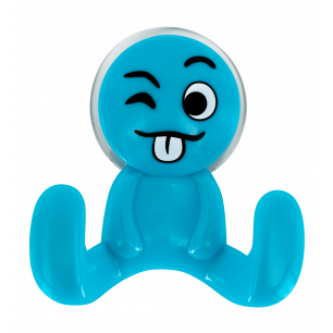Crochet ventouse - Buddy Face Bleu