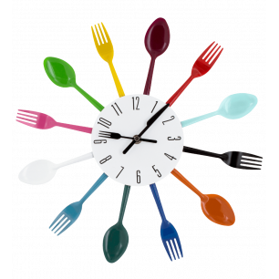 Horloge - Couverts Multicolore