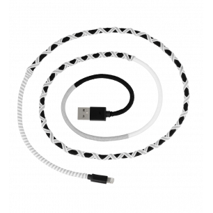 iPhone Cable - Salsa White / black